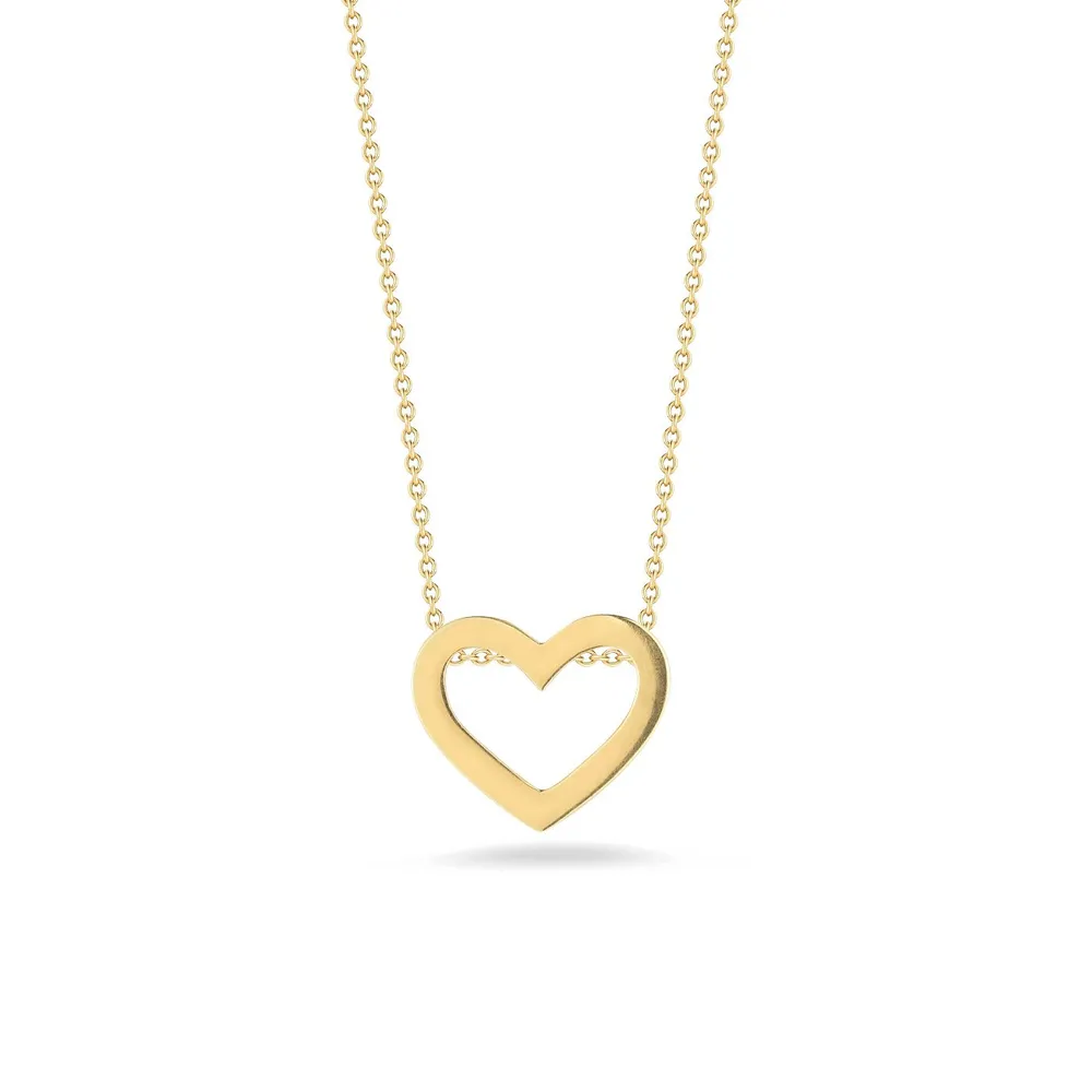 18K YELLOW GOLD TINY TREASURES DIAMOND LOCK NECKLACE - Roberto