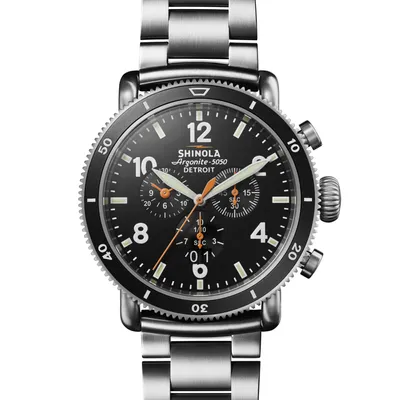 Shinola The Black Blizzard Runwell Sport 48mm Titanium Limited Edition Watch Set S0110000118