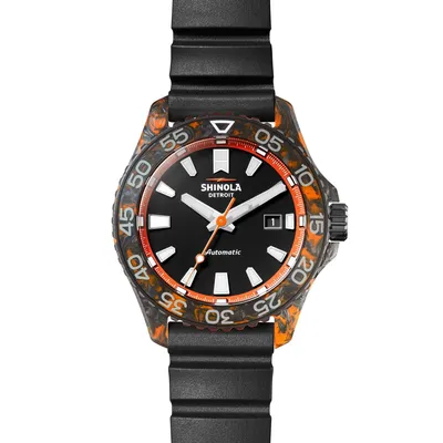 Shinola The Forged Carbon Monster Automatic 45mm Watch Set S0120235331
