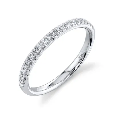 Shy Creation White Gold Diamond Band 1/5ctw