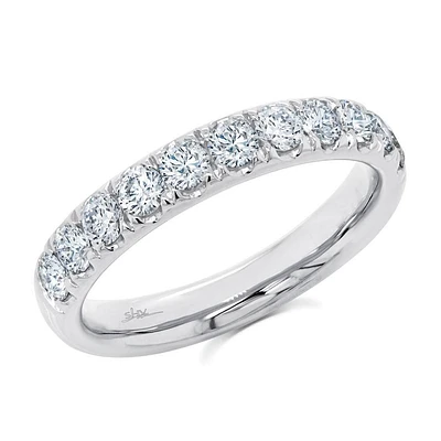 Shy Creation White Gold Diamond Band 7/8ctw