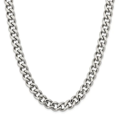 Stainless Steel Curb Chain Necklace 11.5mm - 22 Inches