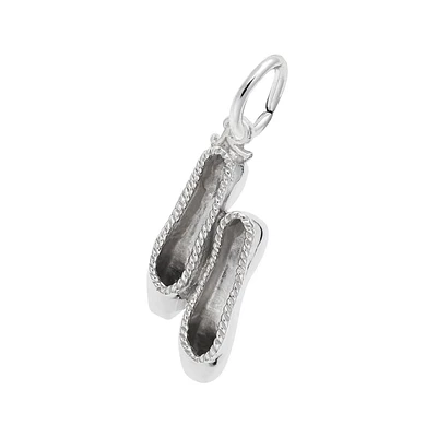 Sterling Silver Ballet Slippers 3D Charm