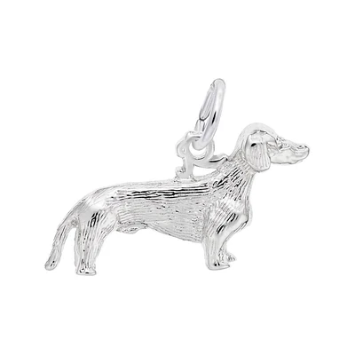 Sterling Silver Dachshund Dog 3D Charm