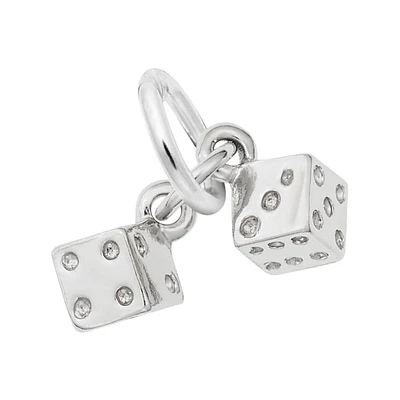 Sterling Silver Dice 3D Charm