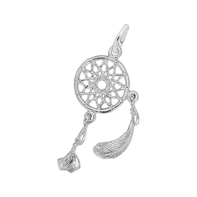 Sterling Silver Dream Catcher 3D Charm