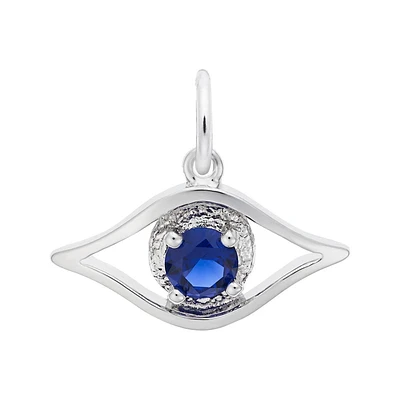 Sterling Silver Evil Eye 3D Charm