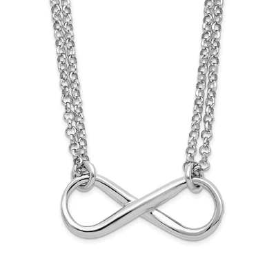 Sterling Silver Infinity Symbol Necklace | 18 Inches