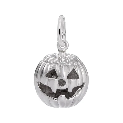 Sterling Silver Jack O Lantern 3D Charm