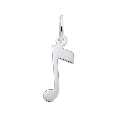 Sterling Silver Music Note Flat Charm