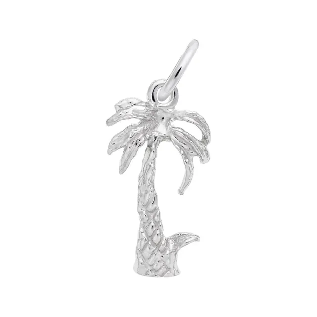 Palm Tree Charm in Silver