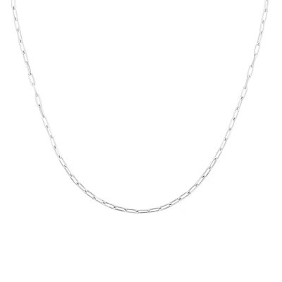 Sterling Silver Paperclip Large Link Chain Necklace | 2.6mm | Inches