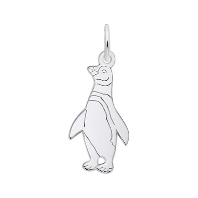 Sterling Silver Penguin Flat Charm