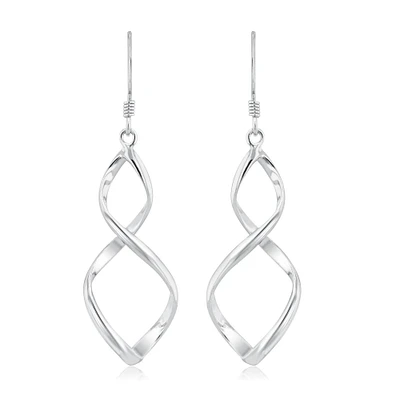 Sterling Silver Swirl Drop Earrings