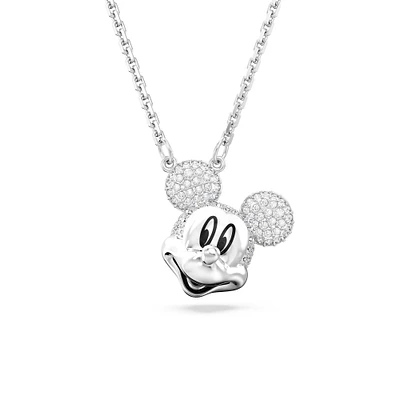 Swarovski Crystal Disney Mickey Mouse Rhodium-Plated Pendant Necklace