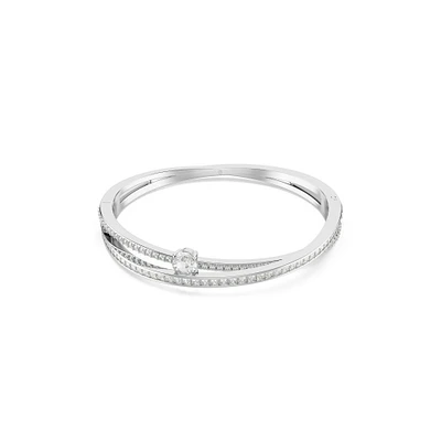 Swarovski Crystal Hyperbola Rhodium plated Bangle Bracelet