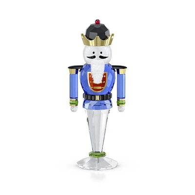 Swarovski Crystal Blue Holiday Cheers Nutcracker Figurine