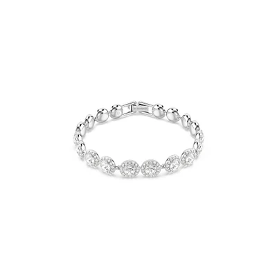 Swarovski Crystal Una Angelic Rhodium Plated Tennis Bracelet