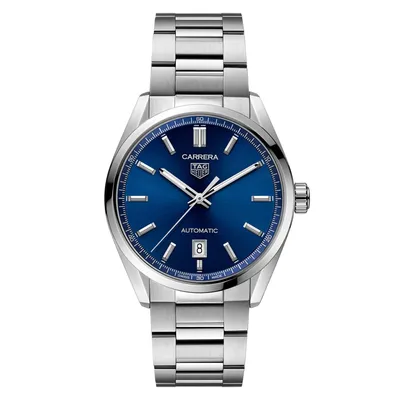 TAG Heuer CARRERA Calibre 5 Automatic Blue Dial Stainless Steel Watch WBN2112.BA0639