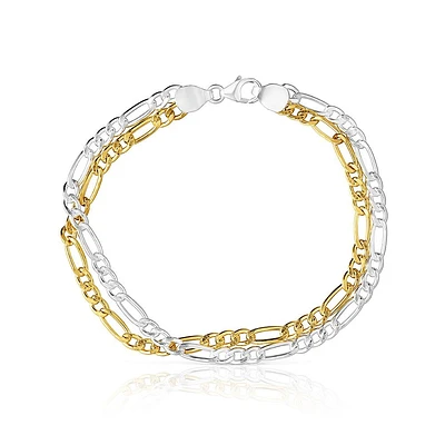 TOUS Basics Two-Tone Curb Chain Bracelet