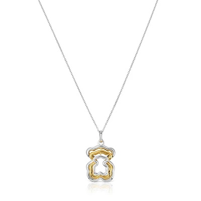 TOUS Bickie Triple Bear Two-Tone Pendant Necklace