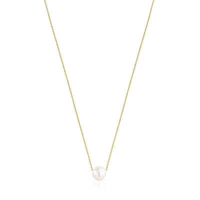 TOUS Gloss Gold-Plated Freshwater Cultured Pearl Necklace