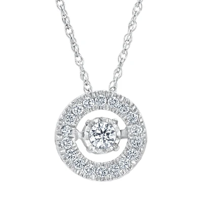 Twinkling Diamond Circle Pendant 1/4ctw