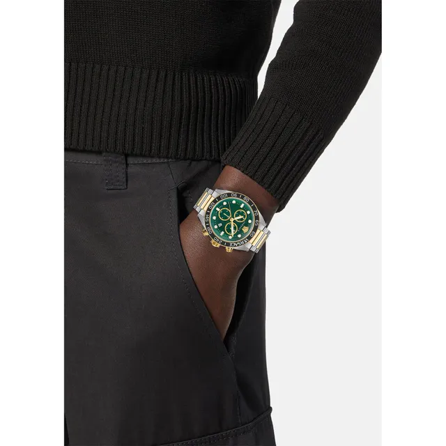 Versace Greca Dome Chrono Two-Tone Bracelet Watch | 43mm | VE6K00423 |  Bridge Street Town Centre