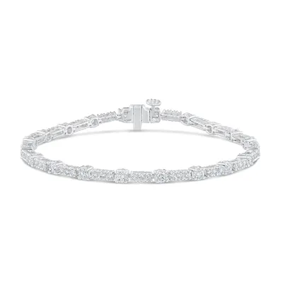 White Gold Diamond Tennis Bracelet 3ctw
