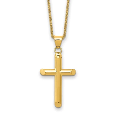 Yellow Gold Cross Pendant Necklace