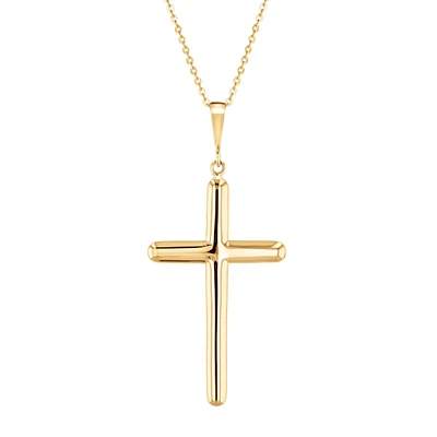 Yellow Gold Cross Pendant Necklace