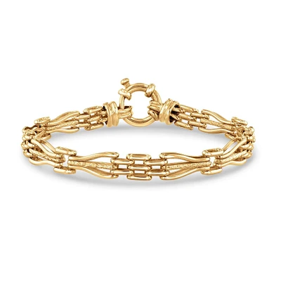 Yellow Gold Fancy Chain Link Bracelet