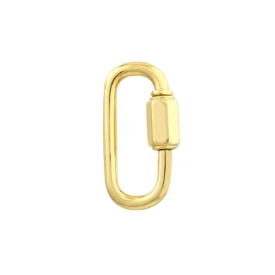 Yellow Gold Hexagonal Closure Oval Push Lock