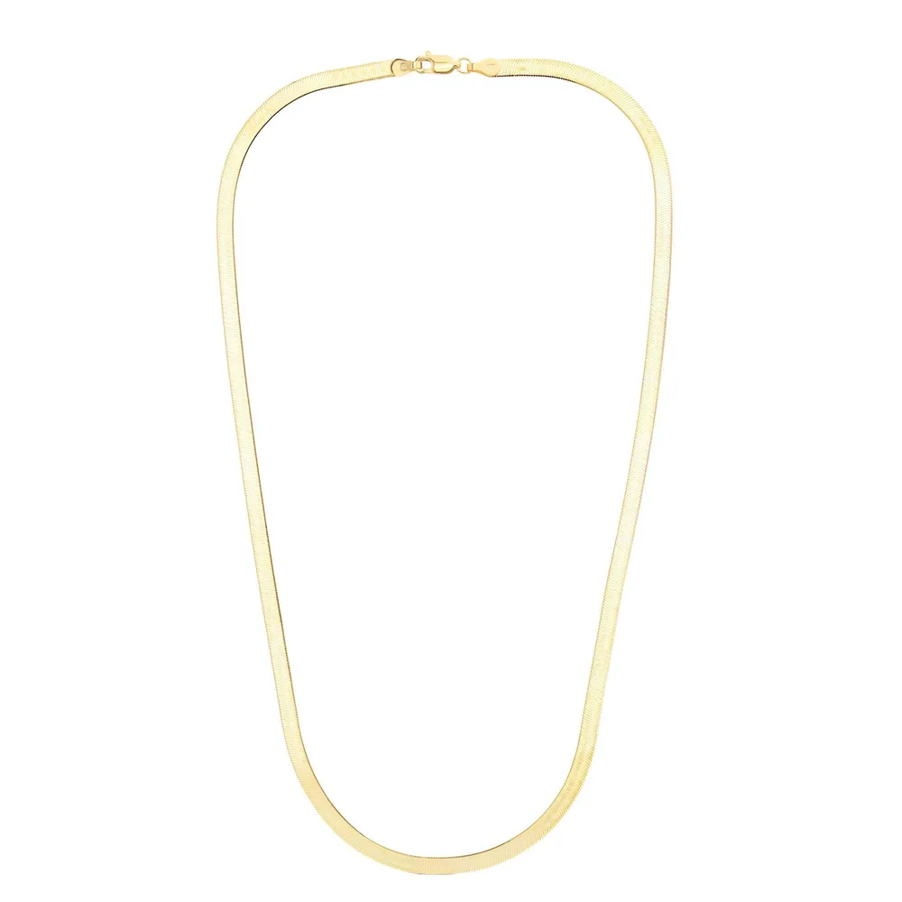 Reeds Yellow Gold Solid Snake Chain Lariat Necklace | 2.7mm | 18 Inches