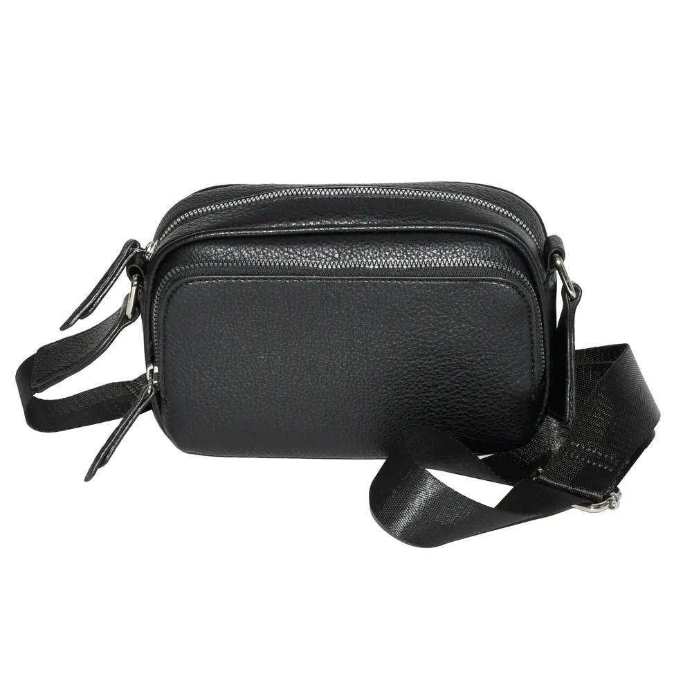 NICCI Nylon Crossbody W/pu Trim in Black