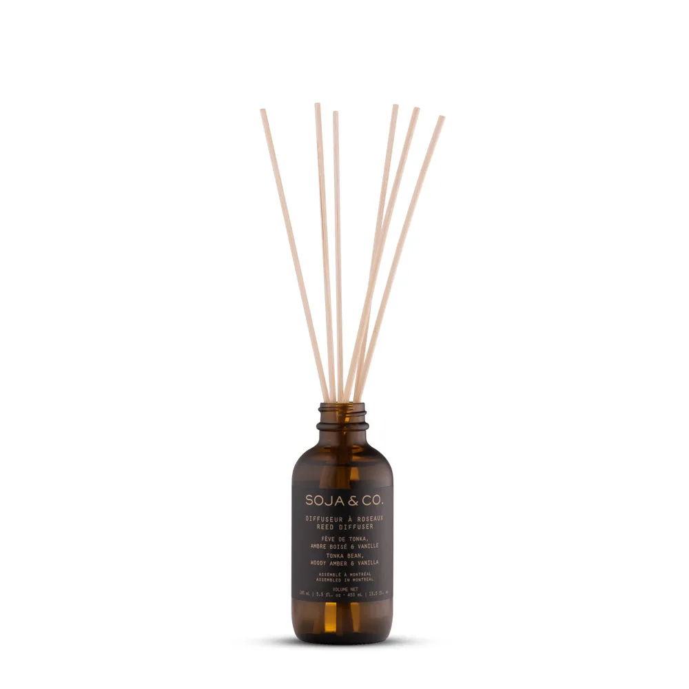 SOJA&CO. Reed Diffuser — Tonka Bean, Vanilla & Woody Amber 105ml