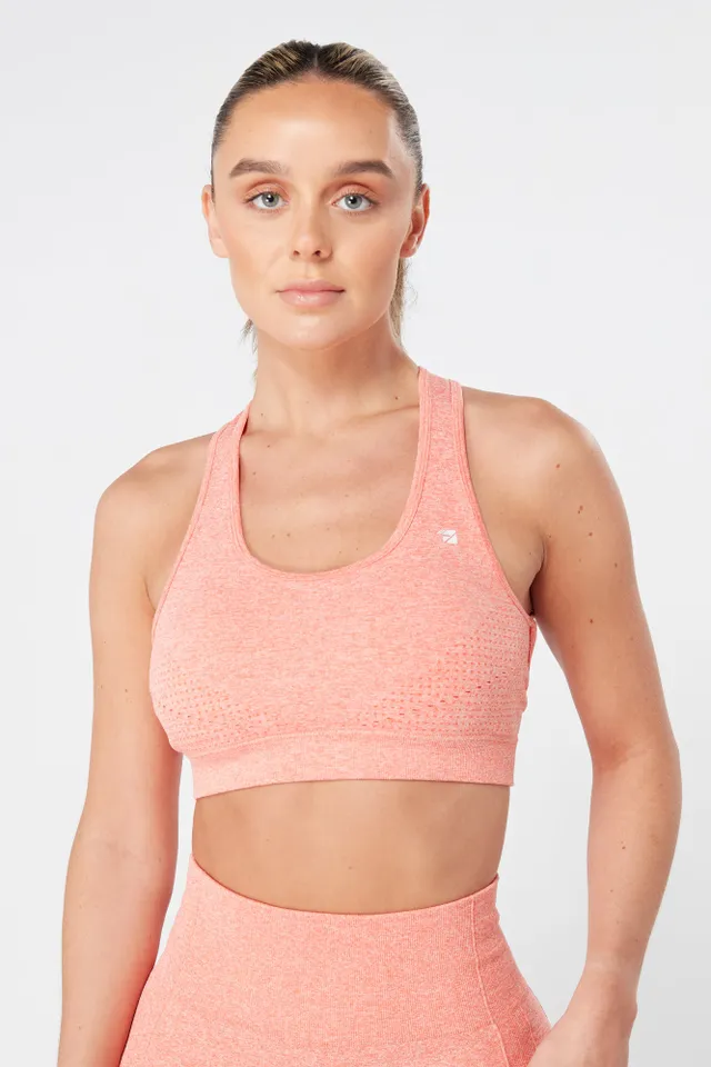 Reitmans Twill Active Seamless Marl Laser cut Sports Bra