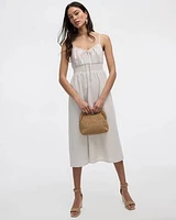 Sleeveless Midi Dress with Sweetheart Neckline