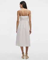 Sleeveless Midi Dress with Sweetheart Neckline
