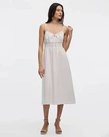 Sleeveless Midi Dress with Sweetheart Neckline