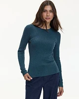 Long-Sleeve Ribbed Bodycon Sweater