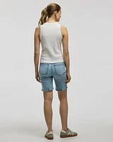 Fitted Crew-Neck Ribbed Tank