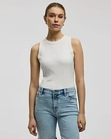 Fitted Crew-Neck Ribbed Tank