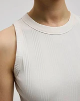 Fitted Crew-Neck Ribbed Tank