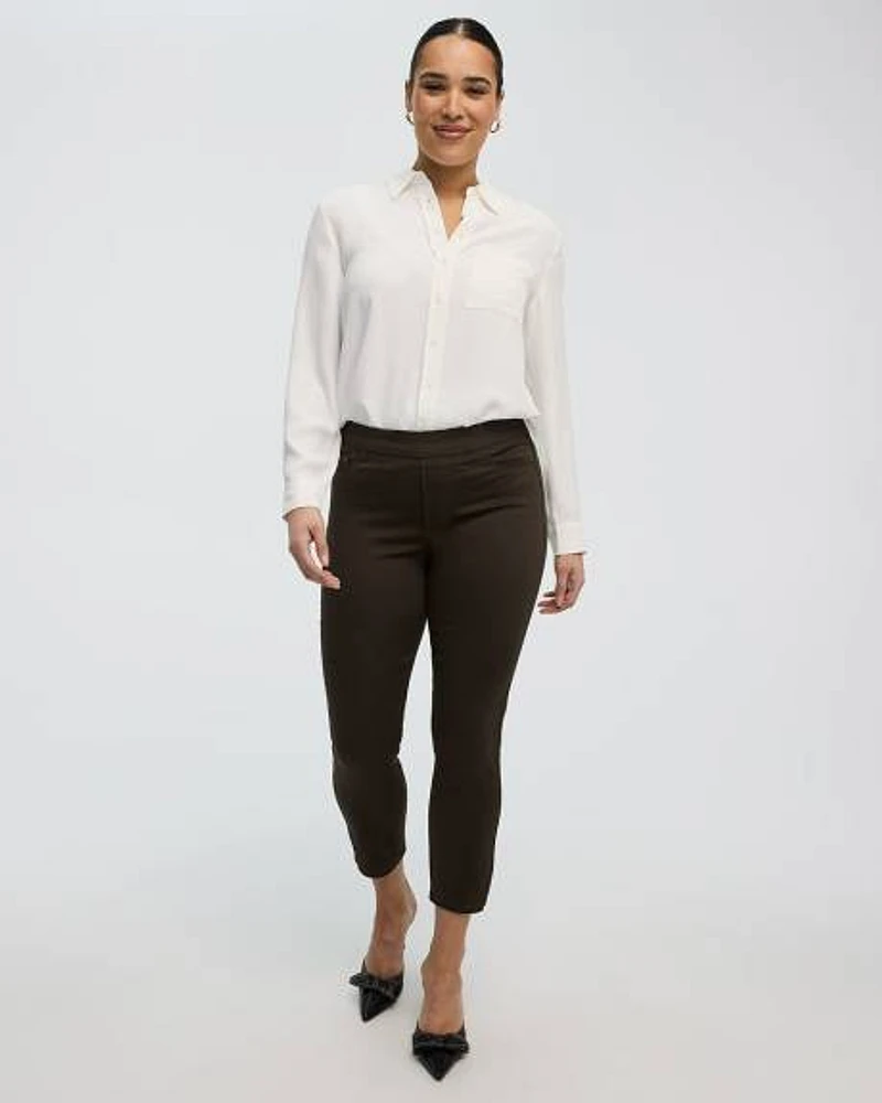 Leggings pantacourt en denim
