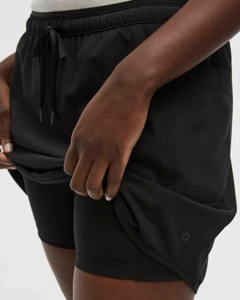 Skort with Elastic Waistband