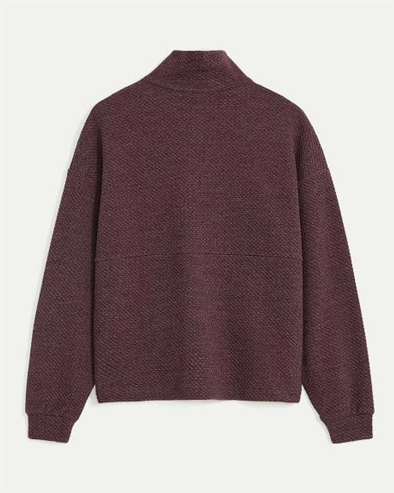 Half-Zip Textured Pullover