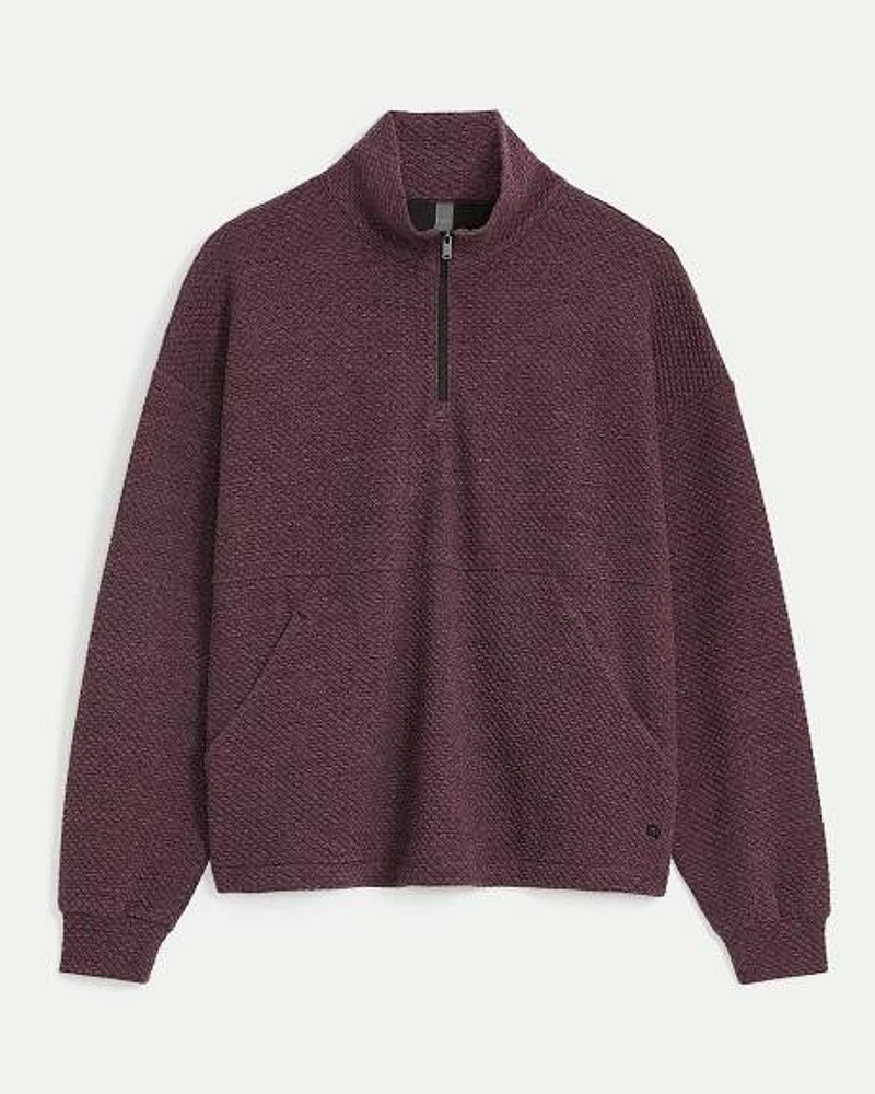 Half-Zip Textured Pullover