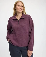 Half-Zip Textured Pullover