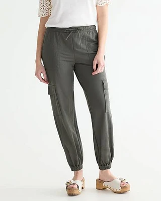 High-Rise Piqué Jogger Pant